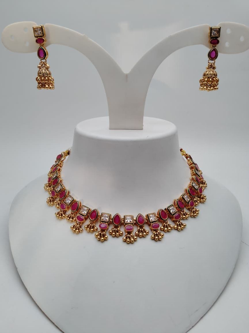 RADNS IN POLKI (GOLD POLISH) STYLE | DESIGN - 62643