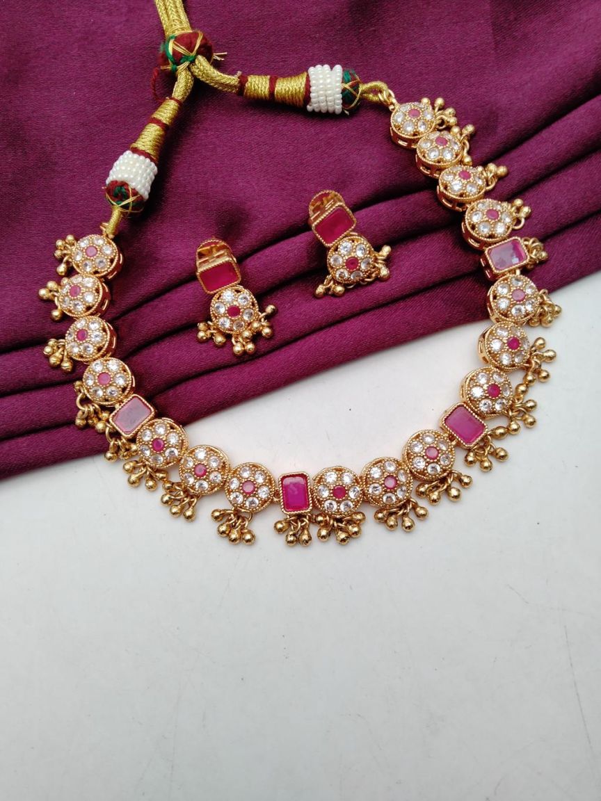 RADNS IN POLKI (GOLD POLISH) STYLE | DESIGN - 62650