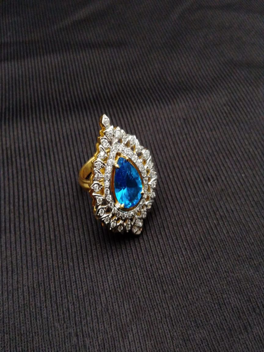 RINGS IN AMERICAN DIAMOND JEWELLERY STYLE | DESIGN - 30090