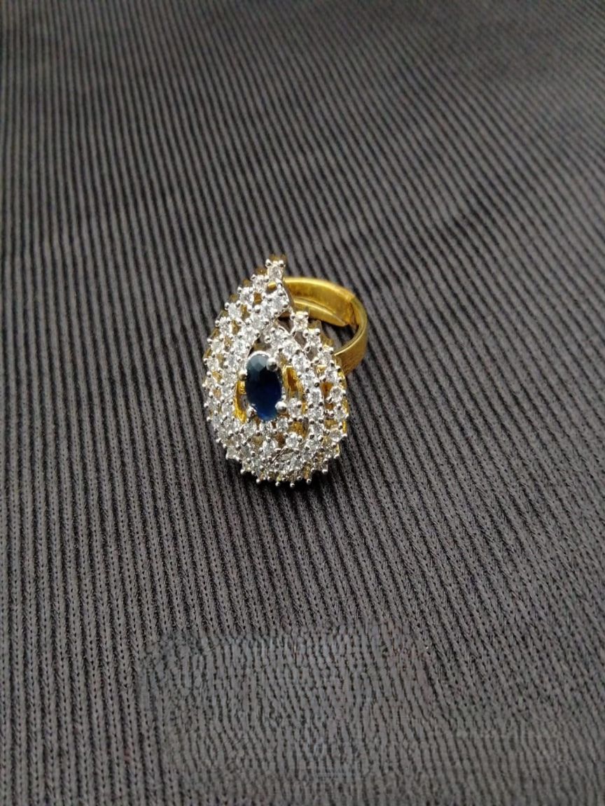 RINGS IN AMERICAN DIAMOND JEWELLERY STYLE | DESIGN - 30094