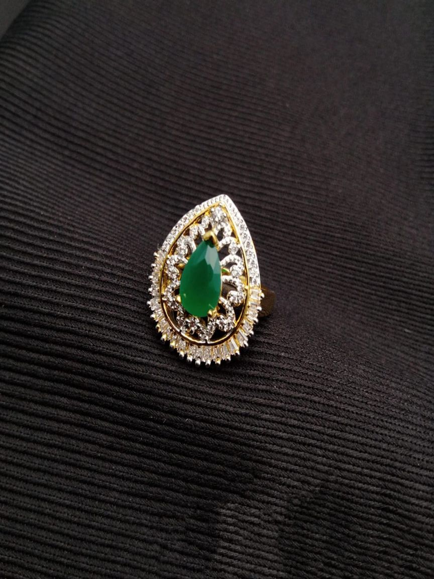 RINGS IN AMERICAN DIAMOND JEWELLERY STYLE | DESIGN - 30098