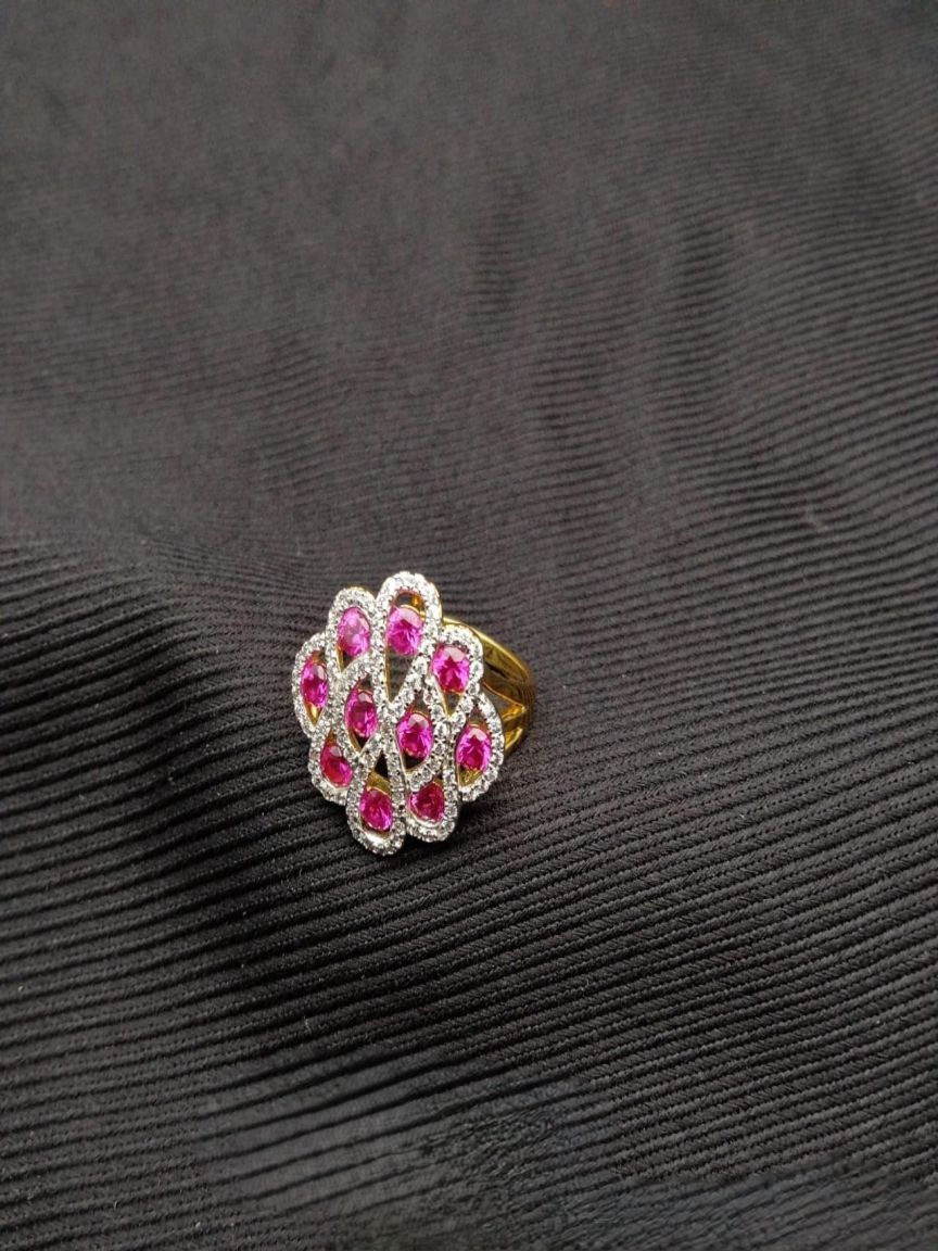 RINGS IN AMERICAN DIAMOND JEWELLERY STYLE | DESIGN - 30122