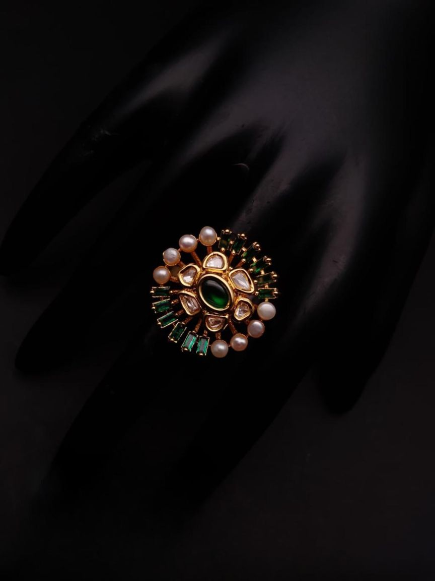 kundan-rings-RGK70039GRGD