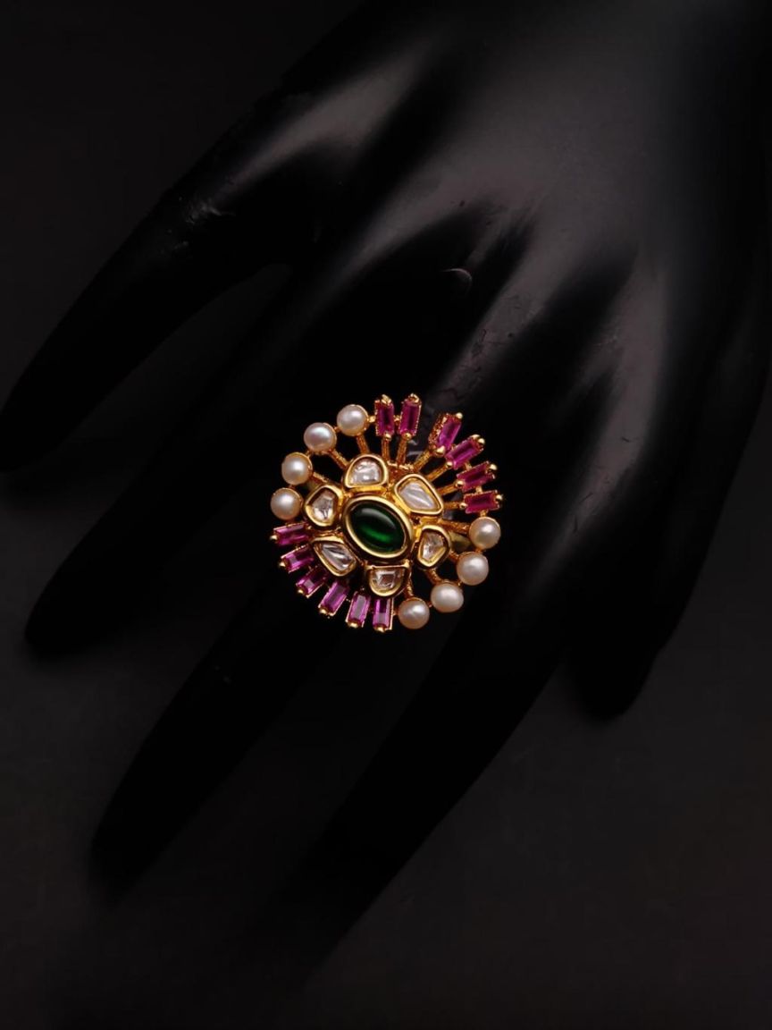 kundan-rings-RGK70039RGRGD
