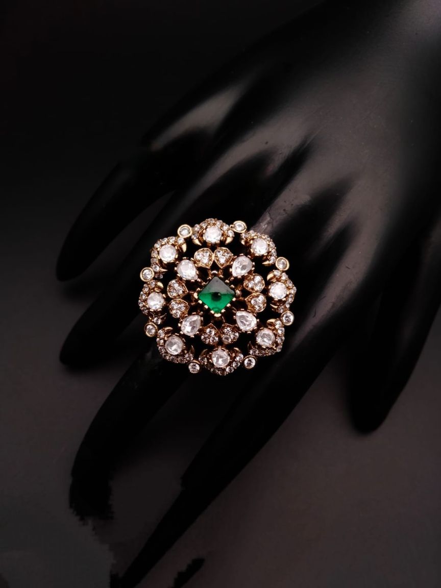 RINGS IN KUNDAN (VILANDI) STYLE | DESIGN - 70066