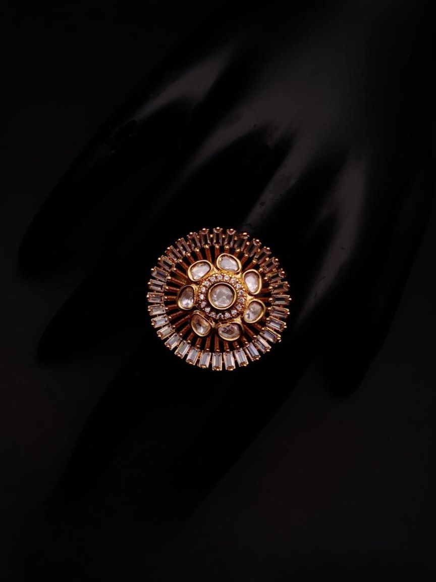 RINGS IN KUNDAN (VILANDI) STYLE | DESIGN - 70093