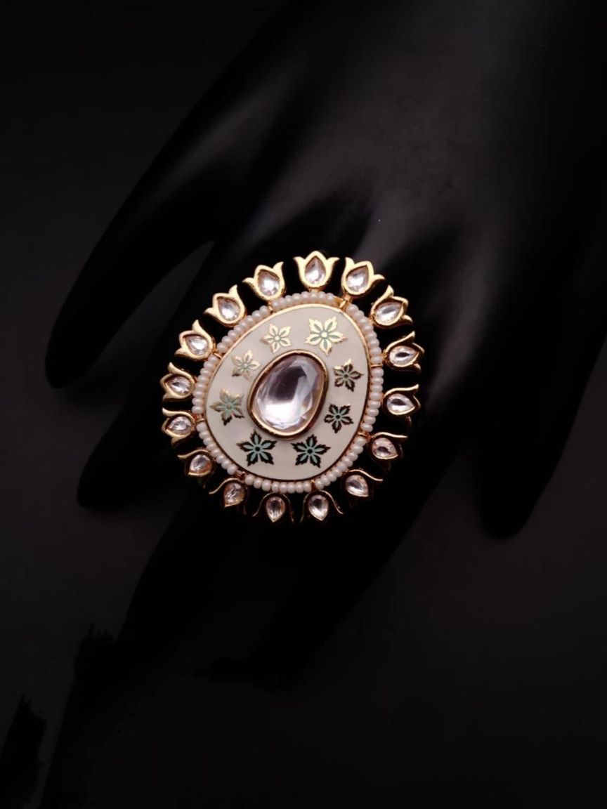 RINGS IN KUNDAN (VILANDI) STYLE | DESIGN - 70109