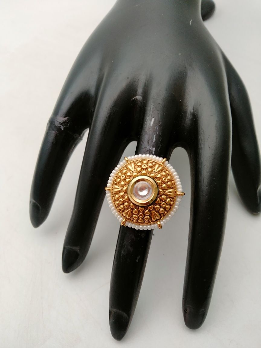 RINGS IN KUNDAN (VILANDI) STYLE | DESIGN - 70111