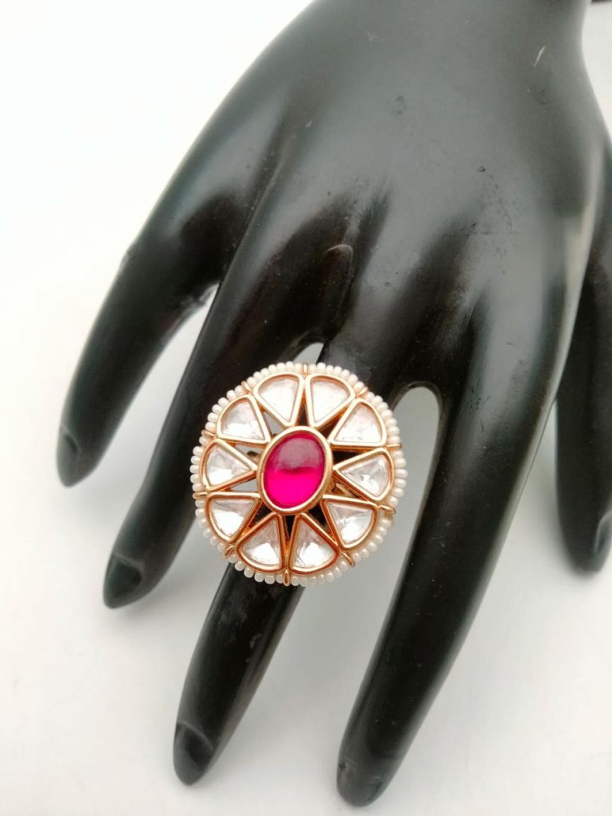 RINGS IN KUNDAN (VILANDI) STYLE | DESIGN - 70131