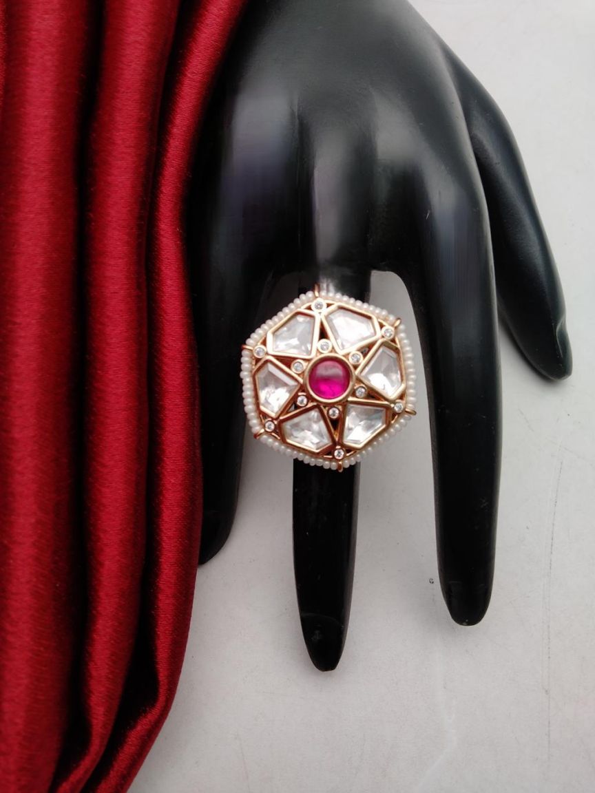 RINGS IN KUNDAN (VILANDI) STYLE | DESIGN - 70147