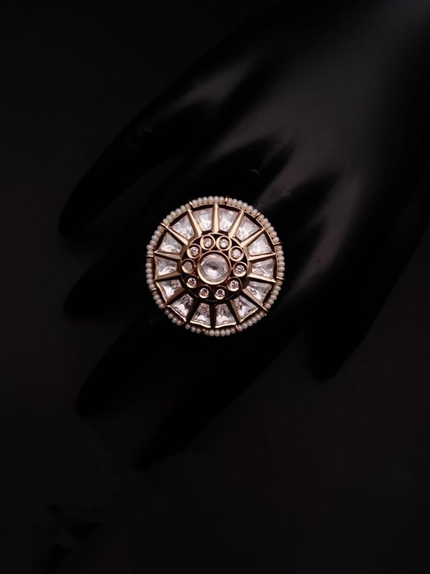 RINGS IN KUNDAN (VILANDI) STYLE | DESIGN - 70149