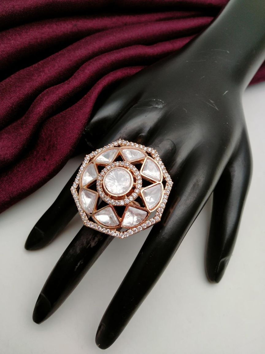RINGS IN KUNDAN (VILANDI) STYLE | DESIGN - 70161