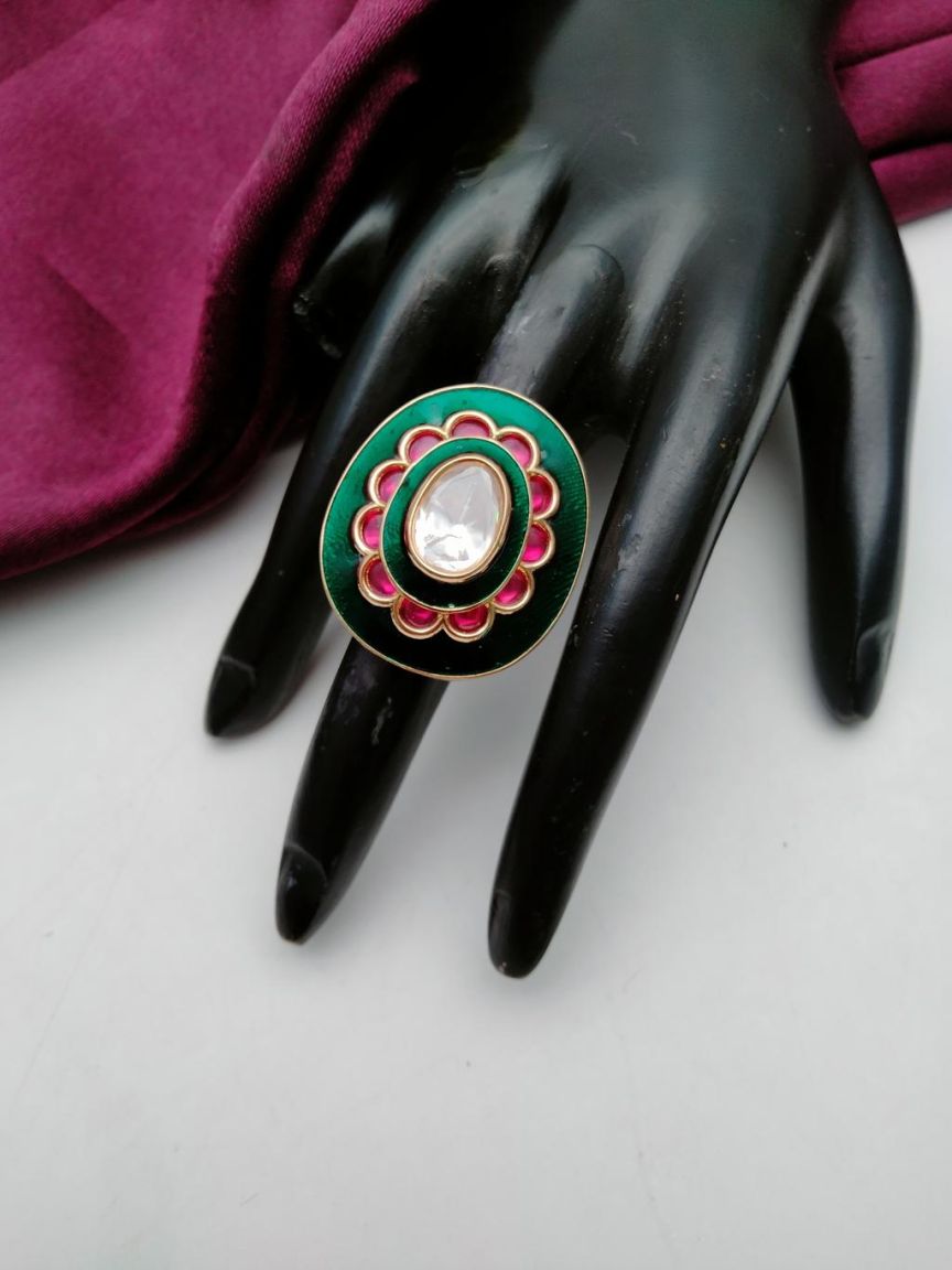 RINGS IN KUNDAN (VILANDI) STYLE | DESIGN - 70177