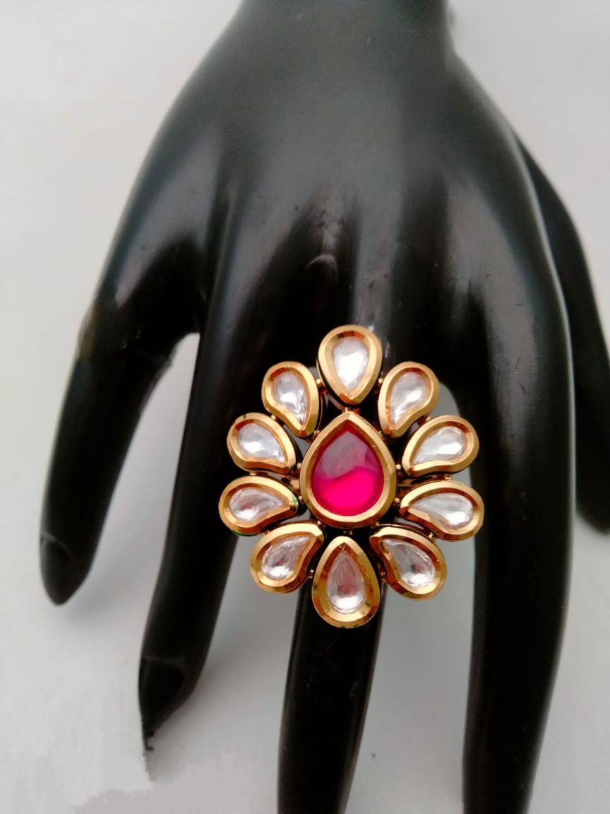 RINGS IN KUNDAN (VILANDI) STYLE | DESIGN - 70201