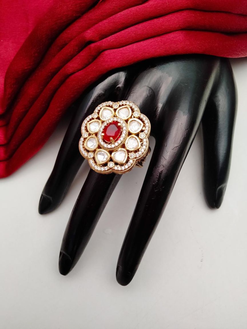 RINGS IN KUNDAN (VILANDI) STYLE | DESIGN - 70204