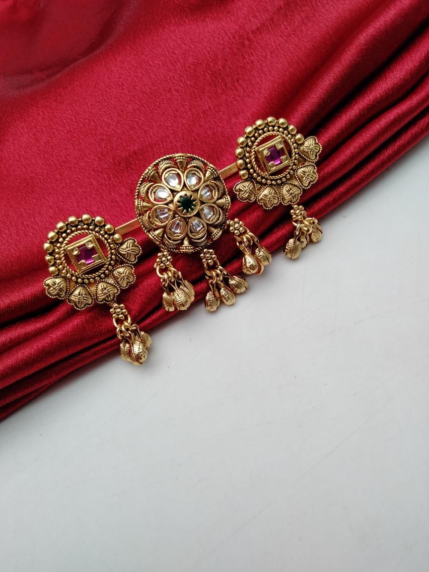 RINGS IN POLKI (GOLD POLISH) STYLE | DESIGN - 87187