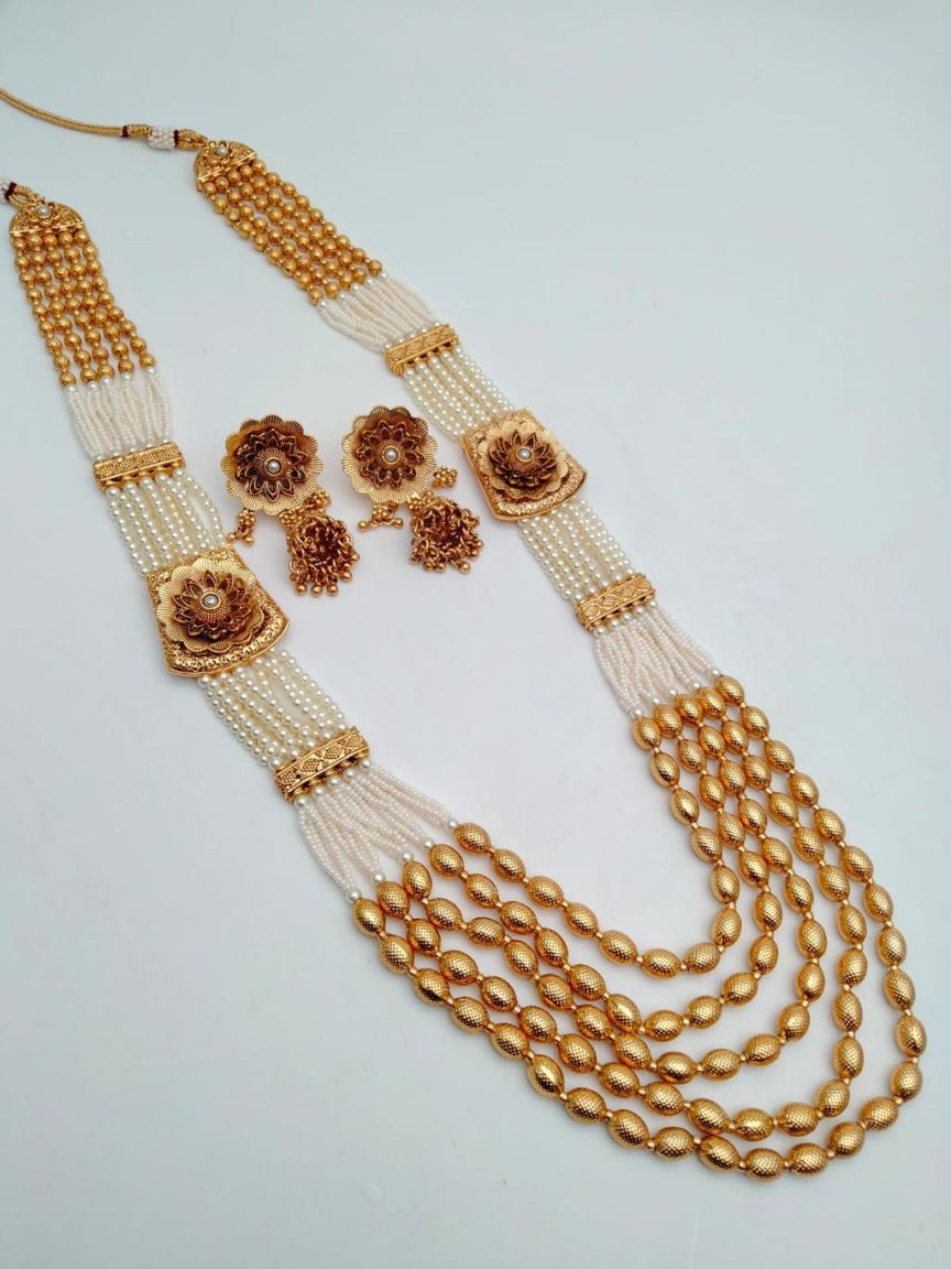 SIDE BROOCH IN POLKI (GOLD POLISH) STYLE | DESIGN - 85114