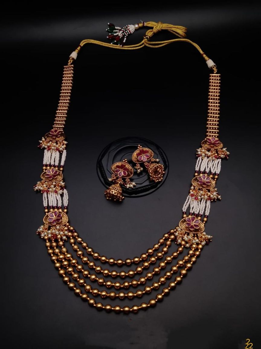 SIDE BROOCH IN POLKI (GOLD POLISH) STYLE | DESIGN - 85118