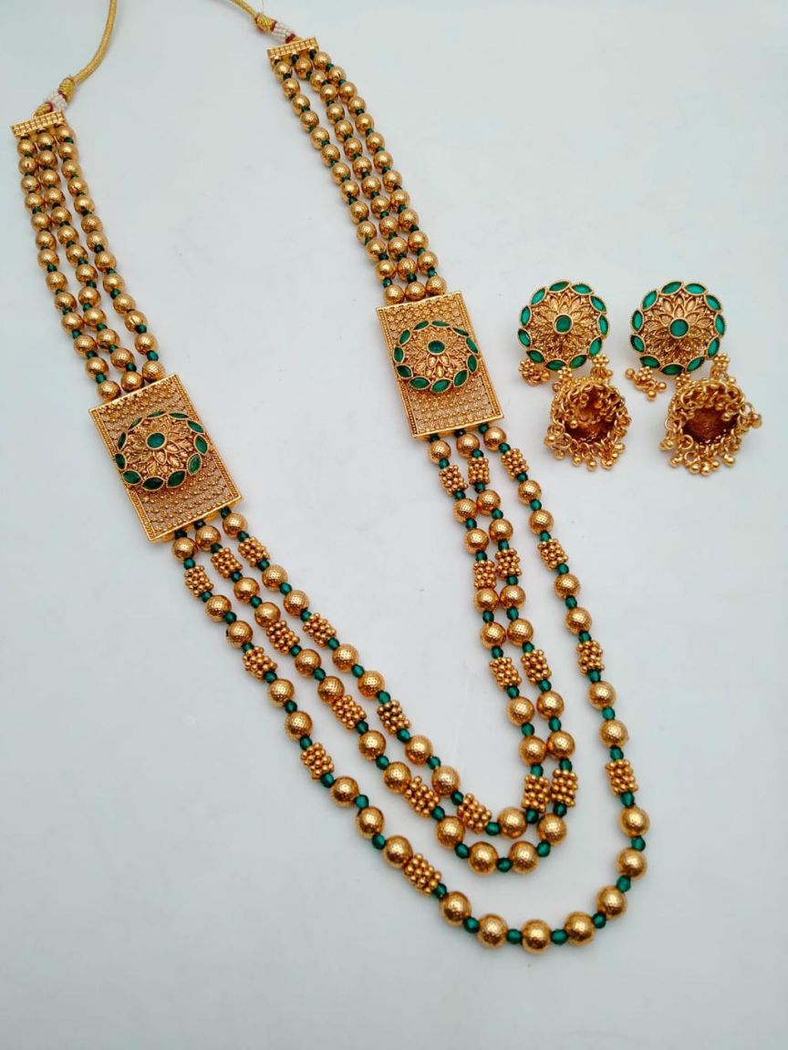 SIDE BROOCH IN POLKI (GOLD POLISH) STYLE | DESIGN - 85128