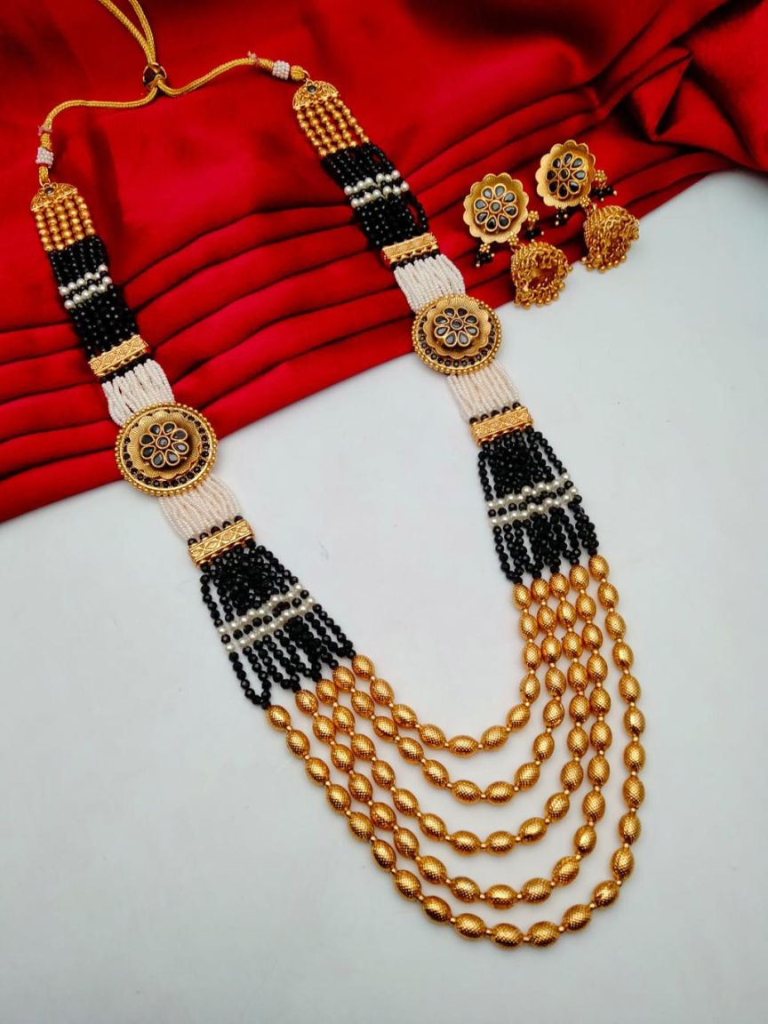 SIDE BROOCH IN POLKI (GOLD POLISH) STYLE | DESIGN - 85146