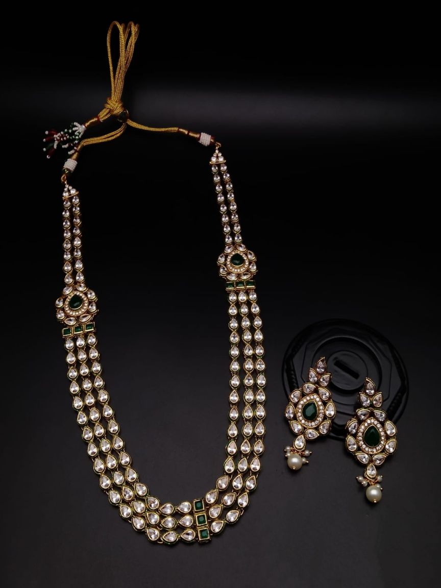 polki-side_brooch-SBP85160GRGD