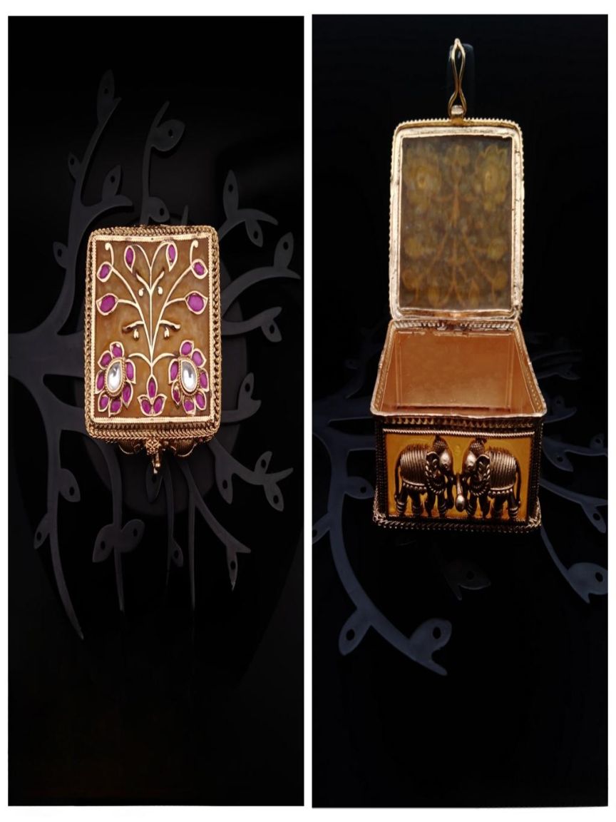 SINDUR DANI IN POLKI (GOLD POLISH) STYLE | DESIGN - 37003