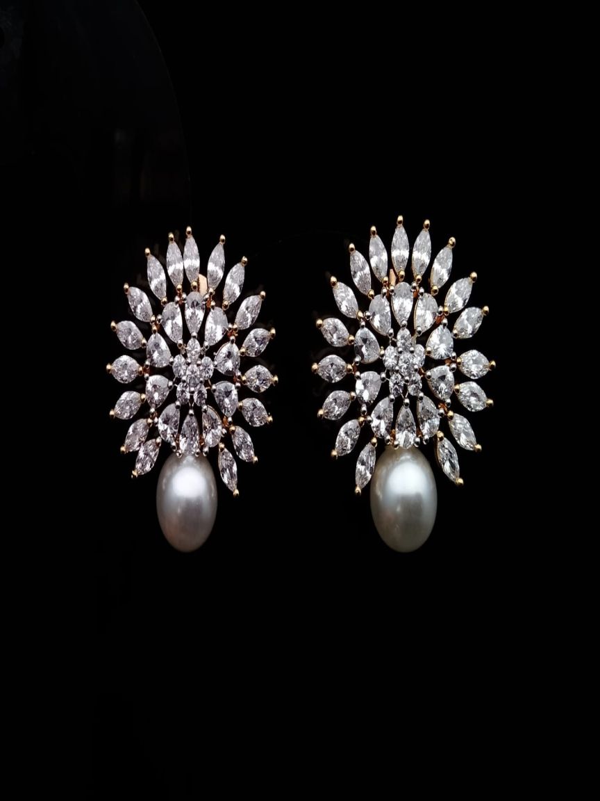 TOPS IN AMERICAN DIAMOND JEWELLERY STYLE | DESIGN - 50194