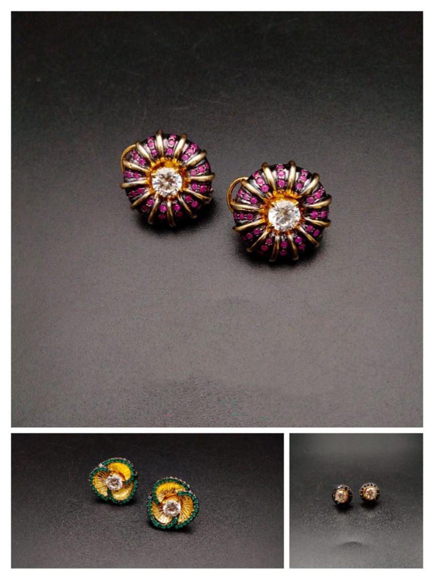 TOPS IN AMERICAN DIAMOND JEWELLERY STYLE | DESIGN - 50198