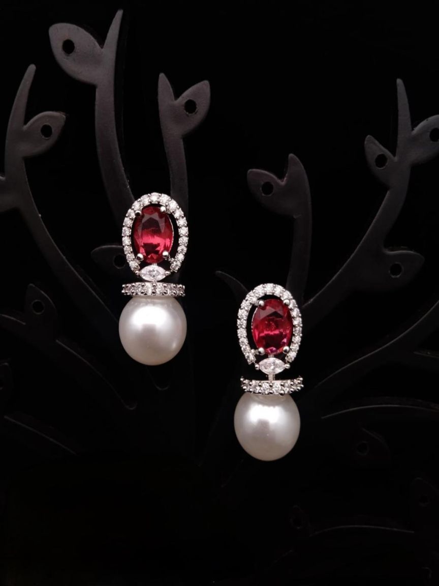 TOPS IN AMERICAN DIAMOND JEWELLERY STYLE | DESIGN - 50225