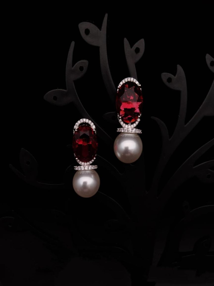 TOPS IN AMERICAN DIAMOND JEWELLERY STYLE | DESIGN - 50240