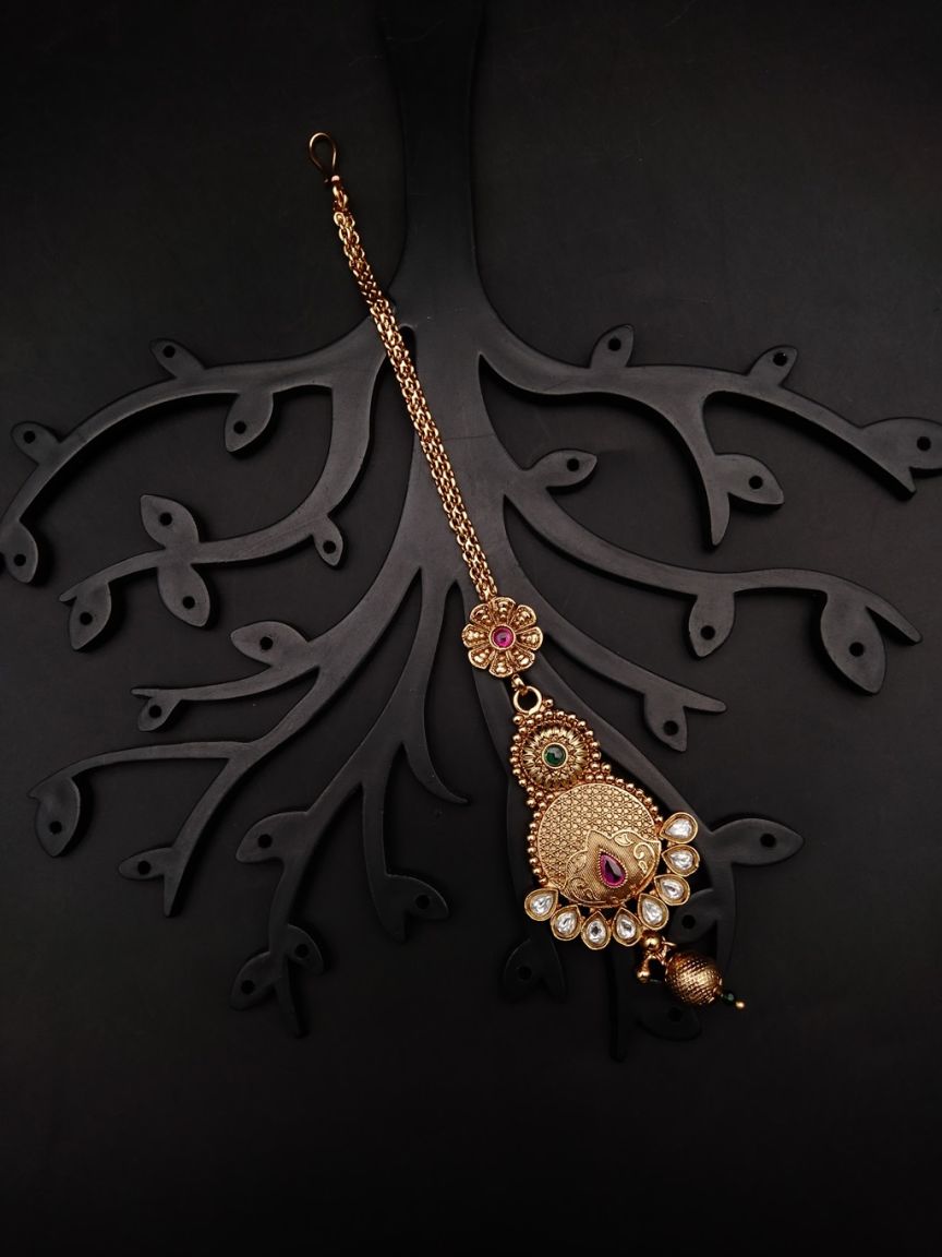 TIKA IN POLKI (GOLD POLISH) STYLE | DESIGN - 14033