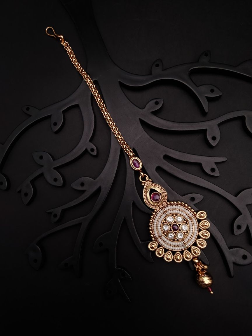 TIKA IN POLKI (GOLD POLISH) STYLE | DESIGN - 14037