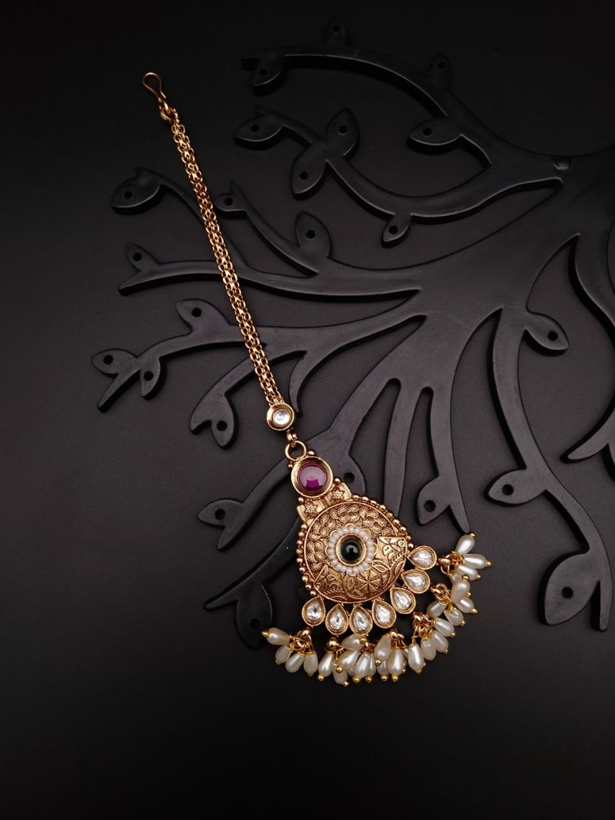 TIKA IN POLKI (GOLD POLISH) STYLE | DESIGN - 14047
