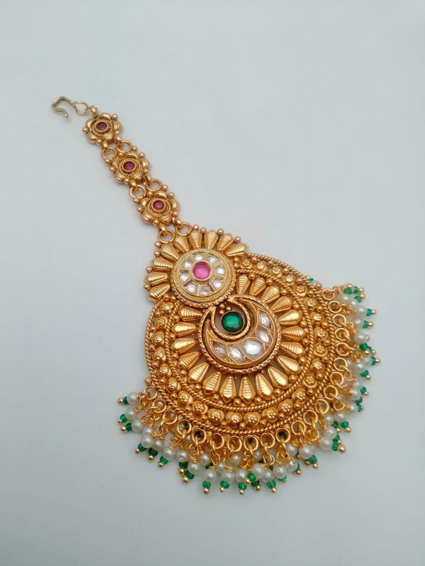 TIKA IN POLKI (GOLD POLISH) STYLE | DESIGN - 14062