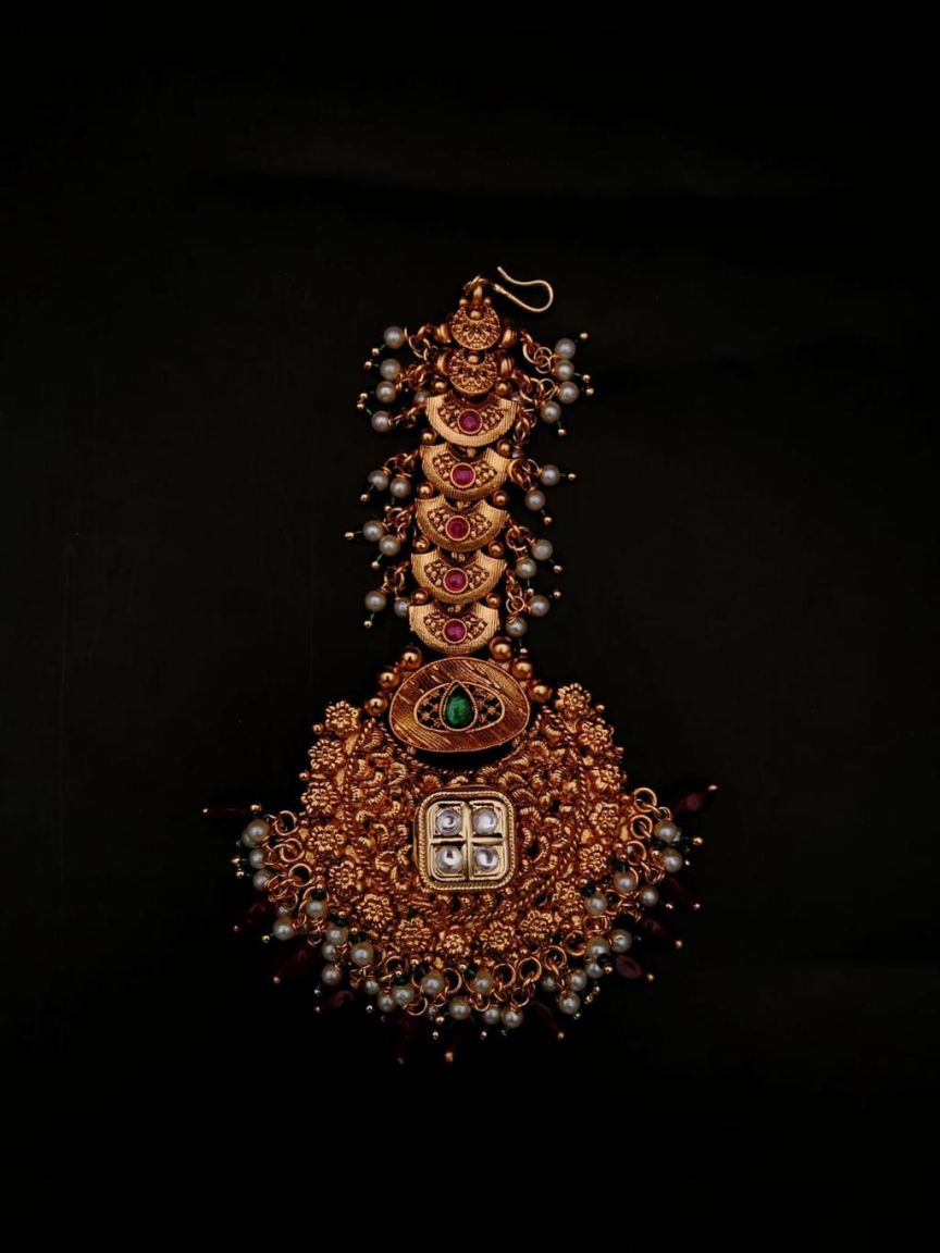 TIKA IN POLKI (GOLD POLISH) STYLE | DESIGN - 14063