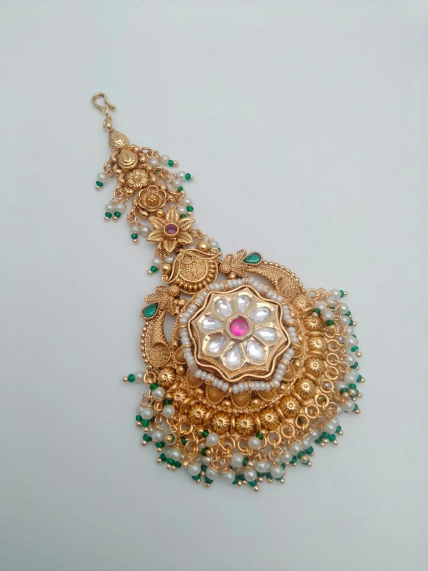 TIKA IN POLKI (GOLD POLISH) STYLE | DESIGN - 14067