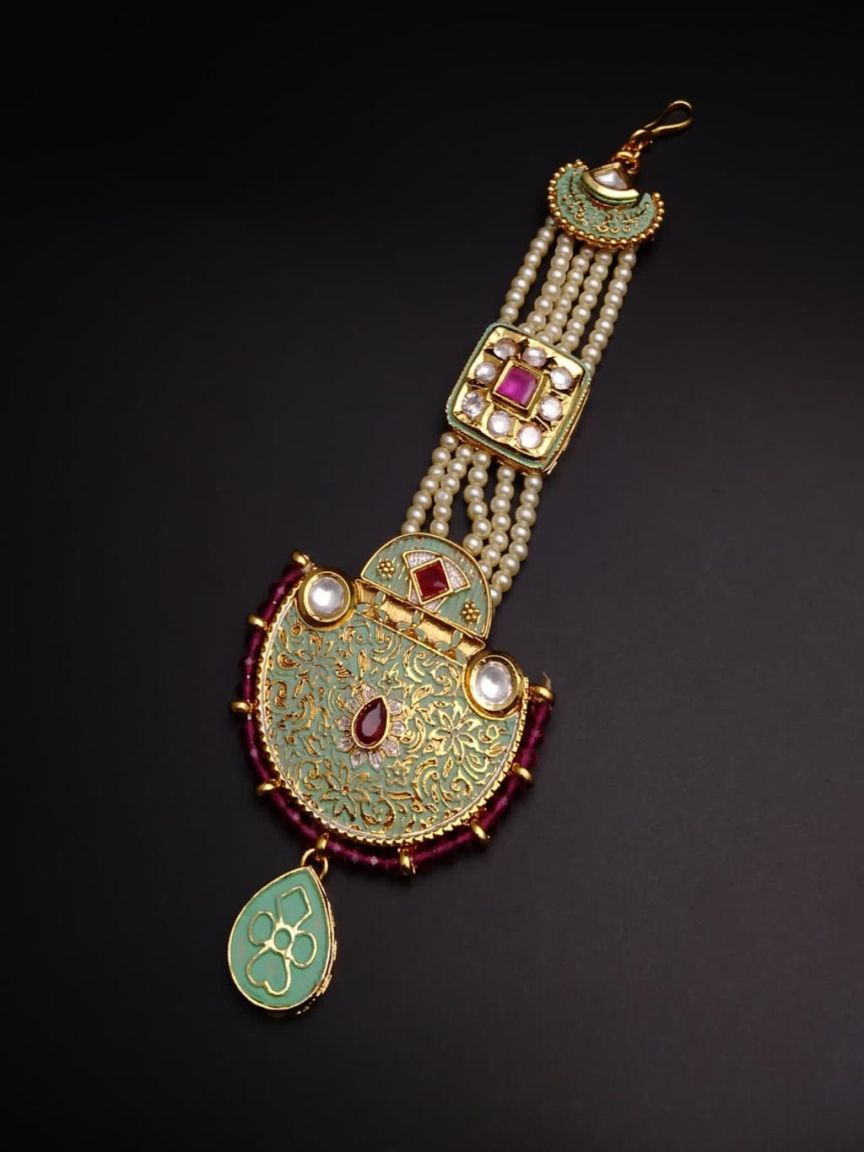 TIKA IN POLKI (GOLD POLISH) STYLE | DESIGN - 14076