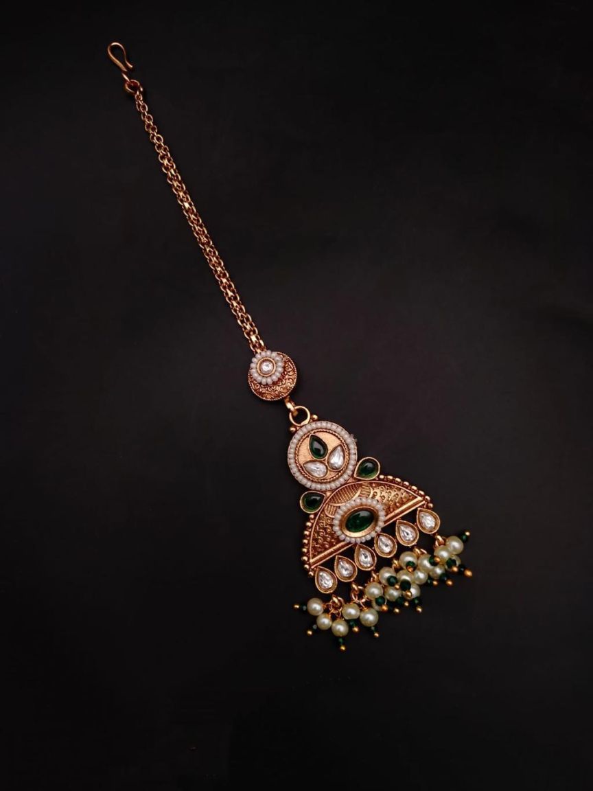 TIKA IN POLKI (GOLD POLISH) STYLE | DESIGN - 14106