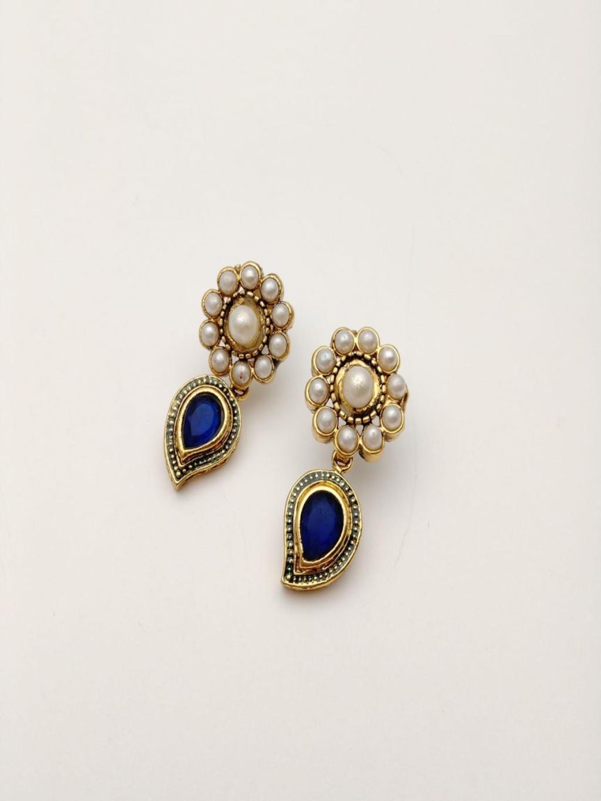 TOPS IN POLKI (GOLD POLISH) STYLE | DESIGN - 72026