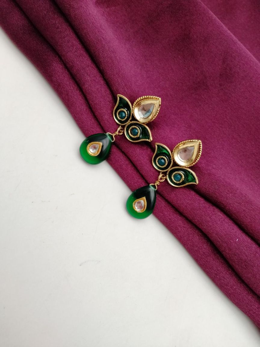 TOPS IN POLKI (GOLD POLISH) STYLE | DESIGN - 72030