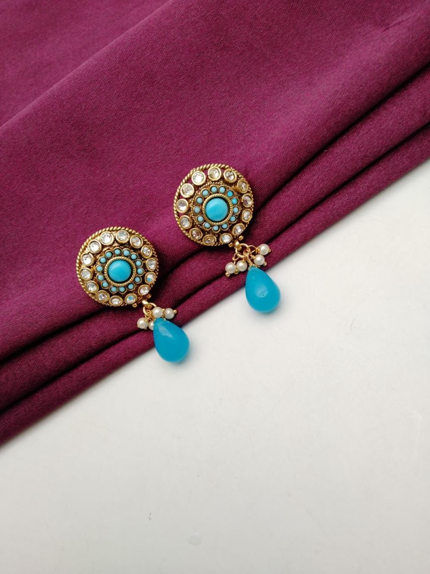 TOPS IN POLKI (GOLD POLISH) STYLE | DESIGN - 72031
